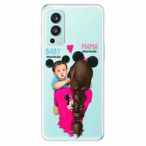 Odolné silikónové puzdro iSaprio - Mama Mouse Brunette and Boy - OnePlus Nord 2 5G vyobraziť