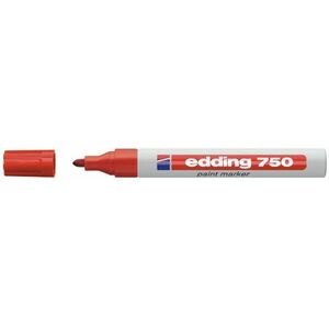 Popisovač Edding 750 lakový červený 2-4mm vyobraziť
