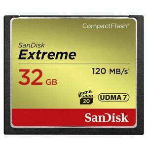 SANDISK EXTREME CF 32 GB 120 MB/S ZAPIS 85 MB/S SDCFXSB-032G-G46 vyobraziť