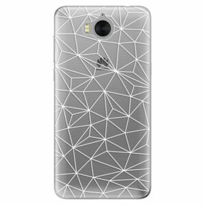 Odolné silikónové puzdro iSaprio - Abstract Triangles 03 - white - Huawei Y5 2017 / Y6 2017 vyobraziť