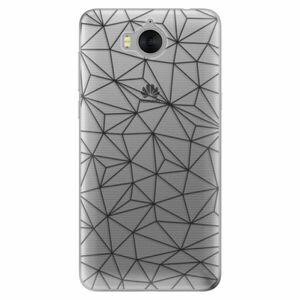 Odolné silikónové puzdro iSaprio - Abstract Triangles 03 - black - Huawei Y5 2017 / Y6 2017 vyobraziť