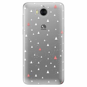 Odolné silikónové puzdro iSaprio - Abstract Triangles 02 - white - Huawei Y5 2017 / Y6 2017 vyobraziť