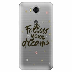 Odolné silikónové puzdro iSaprio - Follow Your Dreams - black - Huawei Y5 2017 / Y6 2017 vyobraziť