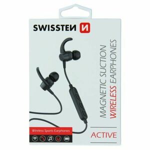 Bluetooth slúchadlá Swissten Active, Čierna vyobraziť