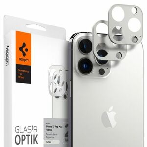 Spigen Optik.Tr 2x ochranné sklo na kameru na iPhone 13 Pro / 13 Pro Max, strieborné vyobraziť