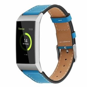 BStrap Leather Italy (Large) remienok na Fitbit Charge 3 / 4, blue (SFI006C10) vyobraziť