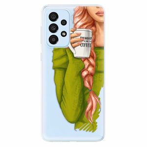 Odolné silikónové puzdro iSaprio - My Coffe and Redhead Girl - Samsung Galaxy A33 5G vyobraziť