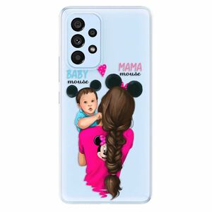 Odolné silikónové puzdro iSaprio - Mama Mouse Brunette and Boy - Samsung Galaxy A53 5G vyobraziť