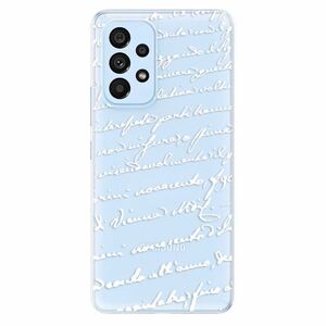 Odolné silikónové puzdro iSaprio - Handwriting 01 - white - Samsung Galaxy A53 5G vyobraziť