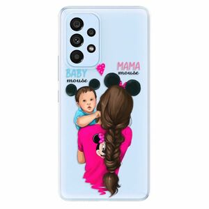 Odolné silikónové puzdro iSaprio - Mama Mouse Brunette and Boy - Samsung Galaxy A73 5G vyobraziť