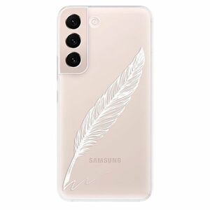 Odolné silikónové puzdro iSaprio - Writing By Feather - white - Samsung Galaxy S22 5G vyobraziť