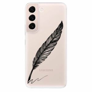 Odolné silikónové puzdro iSaprio - Writing By Feather - black - Samsung Galaxy S22 5G vyobraziť