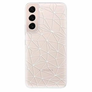 Odolné silikónové puzdro iSaprio - Abstract Triangles 03 - white - Samsung Galaxy S22 5G vyobraziť