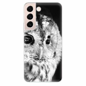 Odolné silikónové puzdro iSaprio - BW Owl - Samsung Galaxy S22+ 5G vyobraziť