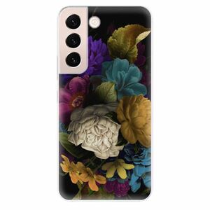 Odolné silikónové puzdro iSaprio - Dark Flowers - Samsung Galaxy S22+ 5G vyobraziť