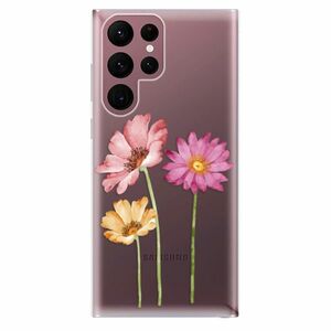 Odolné silikónové puzdro iSaprio - Three Flowers - Samsung Galaxy S22 Ultra 5G vyobraziť