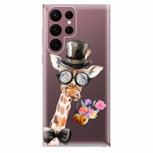 Odolné silikónové puzdro iSaprio - Sir Giraffe - Samsung Galaxy S22 Ultra 5G vyobraziť
