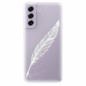 Odolné silikónové puzdro iSaprio - Writing By Feather - white - Samsung Galaxy S21 FE 5G vyobraziť