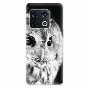 Odolné silikónové puzdro iSaprio - BW Owl - OnePlus 10 Pro vyobraziť