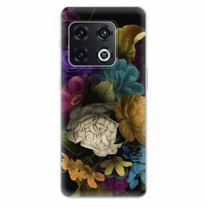 Odolné silikónové puzdro iSaprio - Dark Flowers - OnePlus 10 Pro vyobraziť