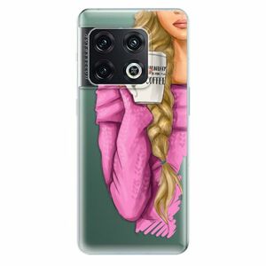 Odolné silikónové puzdro iSaprio - My Coffe and Blond Girl - OnePlus 10 Pro vyobraziť