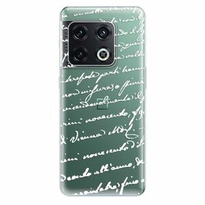 Odolné silikónové puzdro iSaprio - Handwriting 01 - white - OnePlus 10 Pro vyobraziť