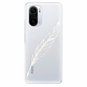 Odolné silikónové puzdro iSaprio - Writing By Feather - white - Xiaomi Poco F3 vyobraziť
