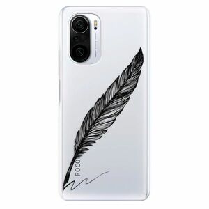 Odolné silikónové puzdro iSaprio - Writing By Feather - black - Xiaomi Poco F3 vyobraziť