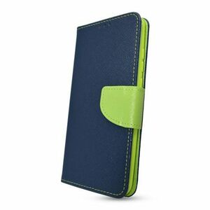 Puzdro Fancy Book iPhone 13 Pro Max - modro limetkové vyobraziť