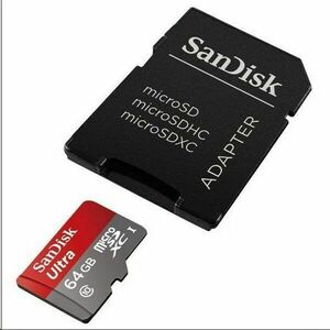 SANDISK ULTRA MICROSDXC 64GB 100MB/S CLASS 10 UHS-I + ADAPTER vyobraziť