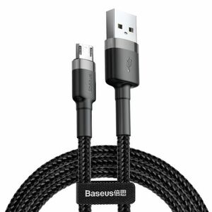 Baseus Cafule kábel USB / Micro USB QC 3.0 1.5A 2m, čierny/sivý (CAMKLF-CG1) vyobraziť