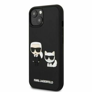 Karl Lagerfeld and Choupette 3D Kryt pro iPhone 13 mini Black vyobraziť