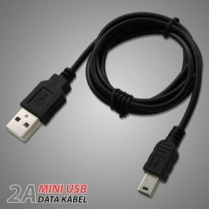 Nabíjací kábel MobilNET MiniUSB/USB 2A 1m Čierny vyobraziť