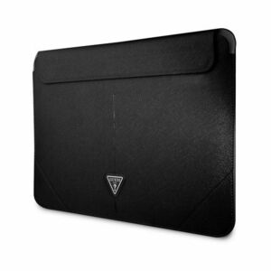 Guess Saffiano Triangle Metal Logo Computer Sleeve 16" Black vyobraziť