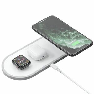 Dudao A11 bezdrôtová nabíjačka 3in1 na AirPods / Apple Watch / smartphone, biela vyobraziť