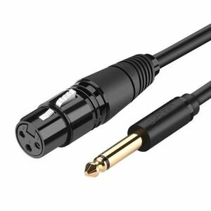 Ugreen AV131 audio kábel XLR - 6.35mm jack M/F 2m, čierny (20719) vyobraziť