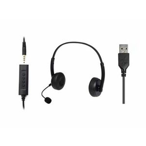 Sandberg PC sluchátka 2in1 Office Headset Jack+USB s mikrofonem, černá vyobraziť