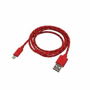 mobilNET textilný dátový kábel micro USB, červený vyobraziť