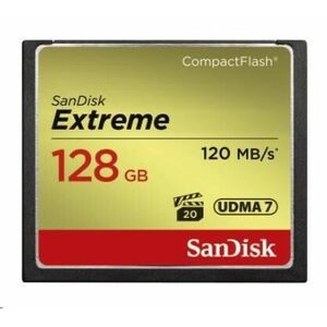 SanDisk Compact Flash Card 128GB Extreme (R: 120/W: 85 MB/s UDMA7) vyobraziť