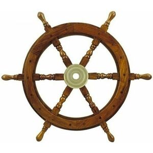 Sea-Club Steering Wheel wood with brass Center - o 60cm vyobraziť