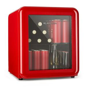 Klarstein PopLife, chladnička na nápoje, chladnička, 48 litrov, 0 - 10 °C, retro dizajn, červená vyobraziť