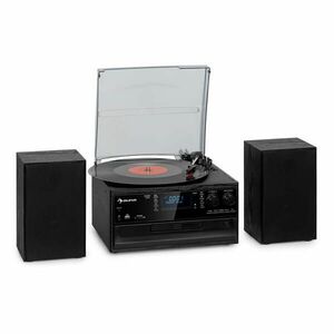 Auna Oakland DAB Plus, retro stereo systém, DAB+/FM, BT funkcia, vinyl, CD prehrávač, kazetový prehrávač. vrátane reproduktorov vyobraziť