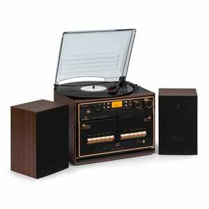 Auna 388-BT Wood, stereo systém, Hifi systém, gramofón vyobraziť