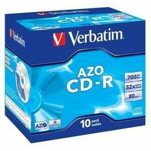 VERBATIM CD-R(10-Pack)Jewel/Crystal/DLP/52x/700MB vyobraziť