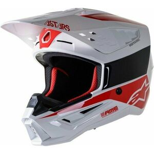 Alpinestars S-M5 Bond Helmet White/Red Glossy L Prilba vyobraziť