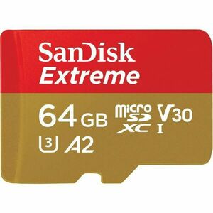 SanDisk micro SDXC karta 64GB Extreme Action Cams and Drones (170 MB/s Class 10, UHS-I U3 V30) + adaptér vyobraziť