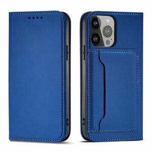 MG Magnet Card knižkové kožené puzdro na iPhone 13 mini, modré vyobraziť