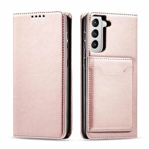MG Magnet Card knižkové kožené puzdro na Samsung Galaxy S22 Plus, ružové vyobraziť