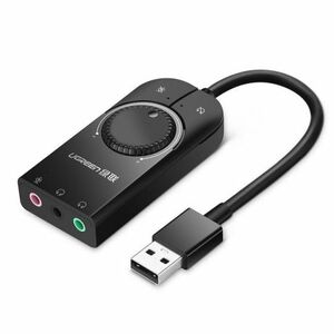 Ugreen CM129 USB externá zvuková karta 15cm, čierna (40964) vyobraziť