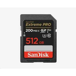 SanDisk SDXC karta 512GB Extreme PRO (200 MB/s Class 10, UHS-I U3 V30) vyobraziť